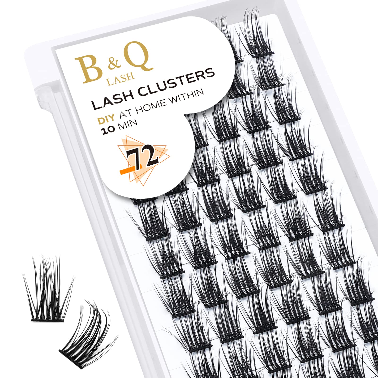 DIY Lash Extension Kit Individual Eyelash Extension Kit B&Q D Curl Cluster Lashes Individual Eyelashes with Lash Bond and Seal, Lash Applicator Tool DIY Lash Extensions at Home (Kit,40D-0.07D-8-18mix)