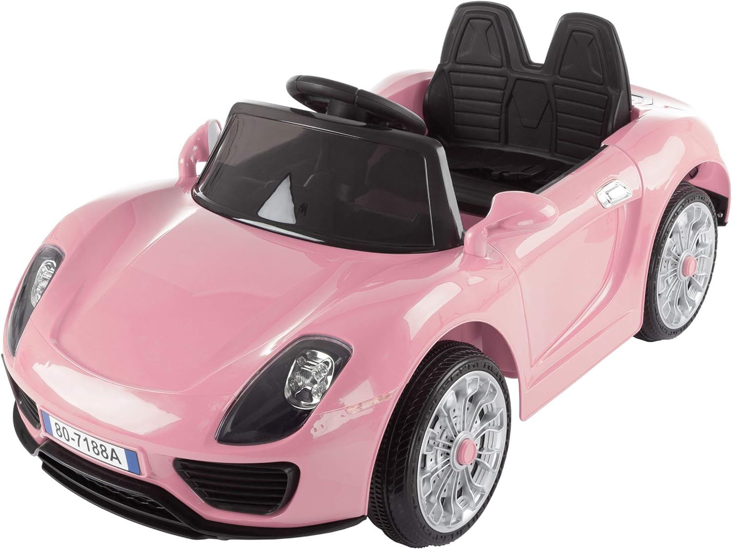 Lil' Rider Kids Ride On Car with Remote Control – Sports Car for Kids 6V Battery Powered Ride On Toys with Sound, MP3 and USB for Ages 3 – 6 (Pink)