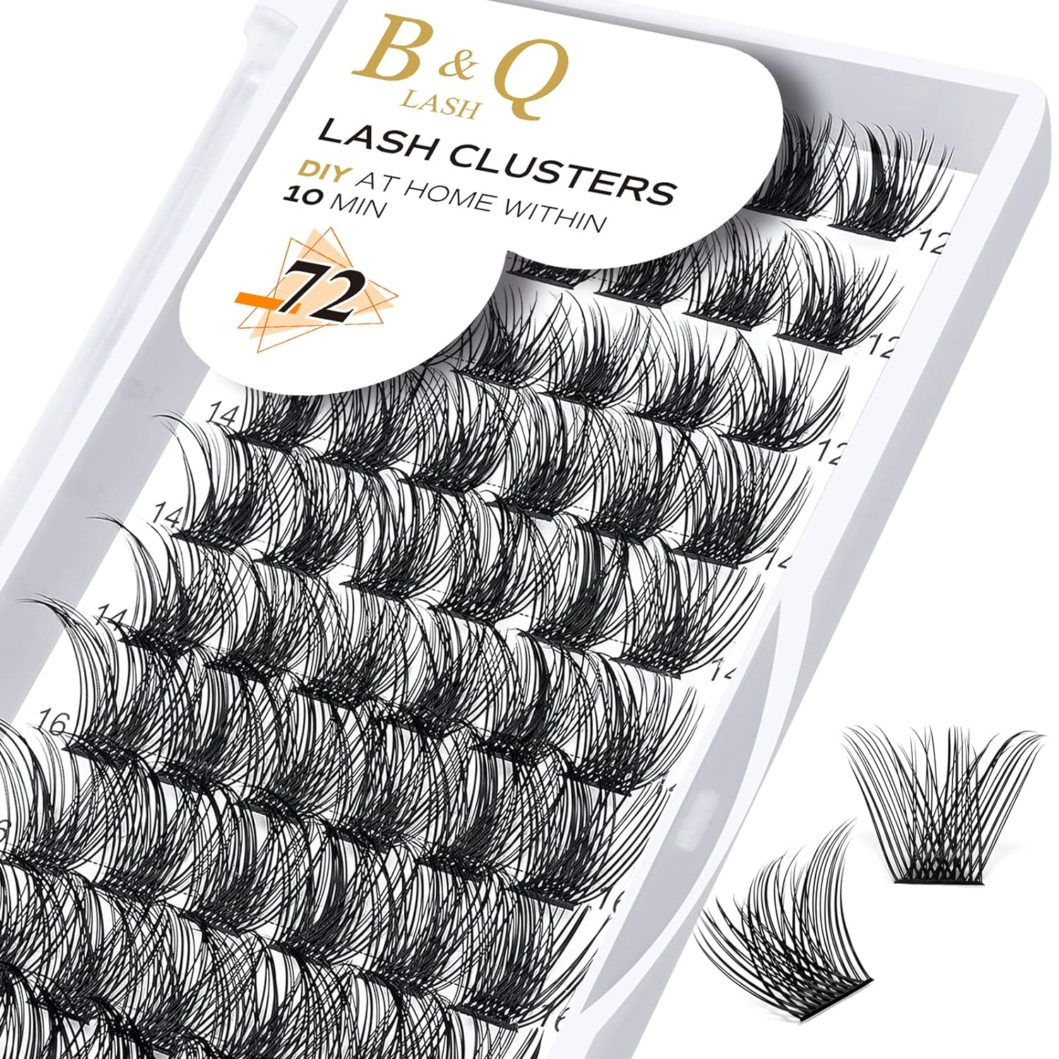 DIY Lash Extension Kit Individual Eyelash Extension Kit B&Q D Curl Cluster Lashes Individual Eyelashes with Lash Bond and Seal, Lash Applicator Tool DIY Lash Extensions at Home (Kit,40D-0.07D-8-18mix)