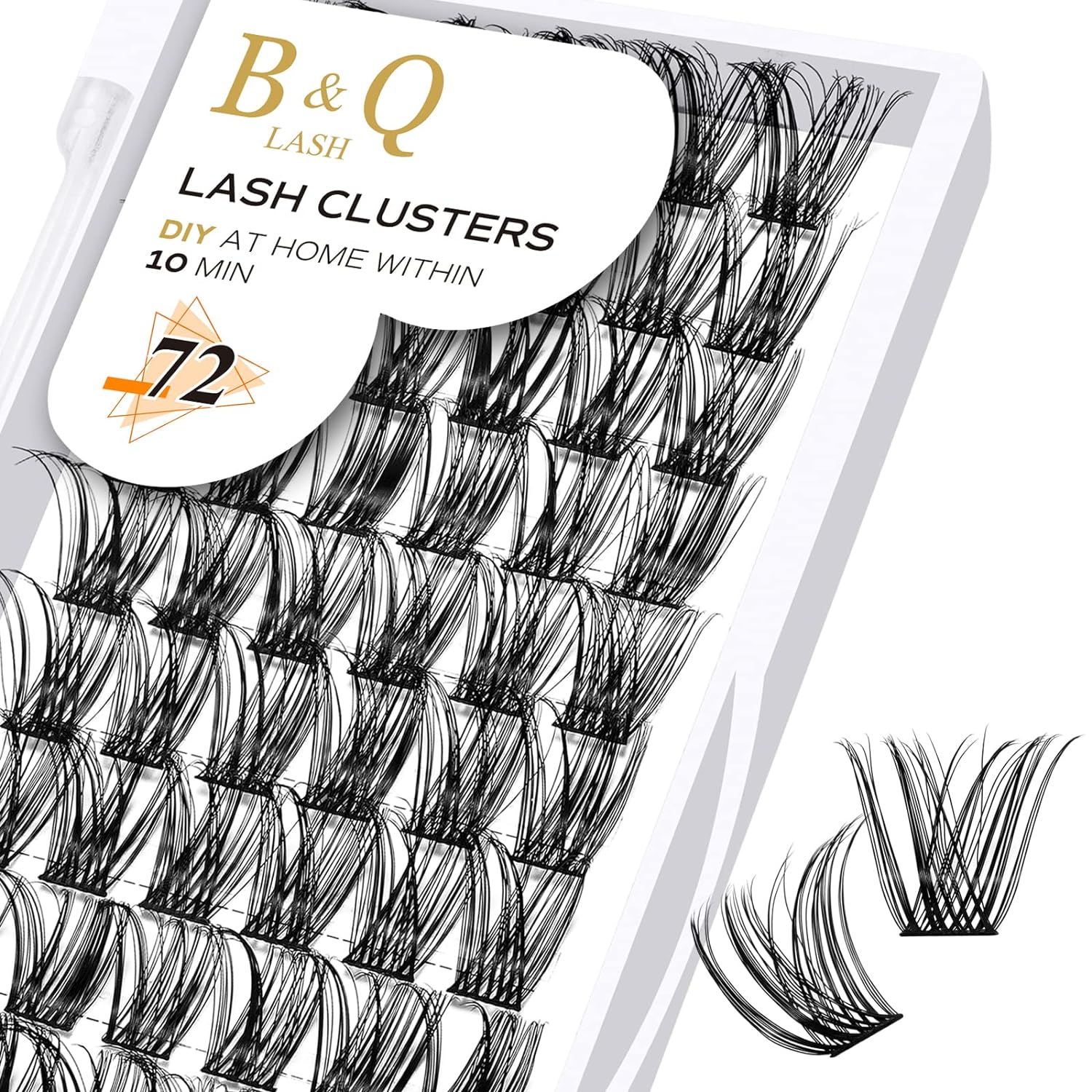 DIY Lash Extension Kit Individual Eyelash Extension Kit B&Q D Curl Cluster Lashes Individual Eyelashes with Lash Bond and Seal, Lash Applicator Tool DIY Lash Extensions at Home (Kit,40D-0.07D-8-18mix)