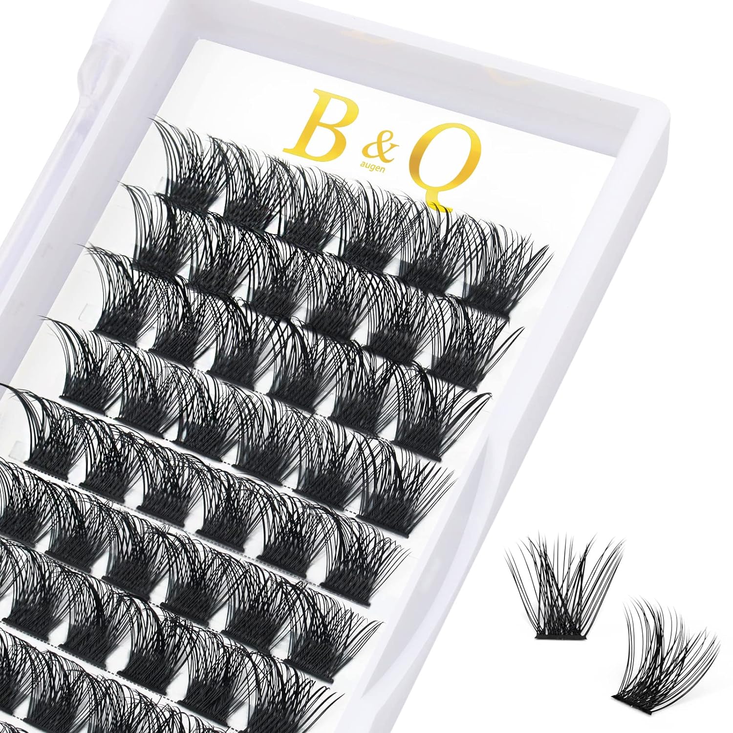 DIY Lash Extension Kit Individual Eyelash Extension Kit B&Q D Curl Cluster Lashes Individual Eyelashes with Lash Bond and Seal, Lash Applicator Tool DIY Lash Extensions at Home (Kit,40D-0.07D-8-18mix)