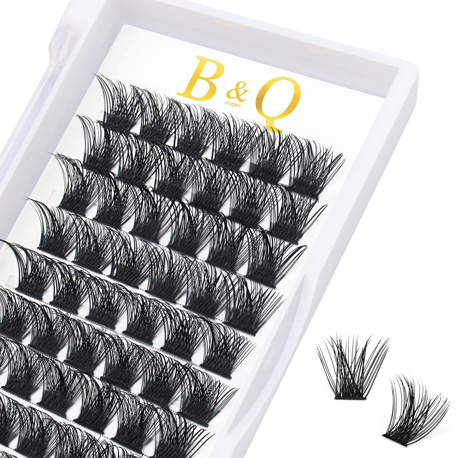 DIY Lash Extension Kit Individual Eyelash Extension Kit B&Q D Curl Cluster Lashes Individual Eyelashes with Lash Bond and Seal, Lash Applicator Tool DIY Lash Extensions at Home (Kit,40D-0.07D-8-18mix)