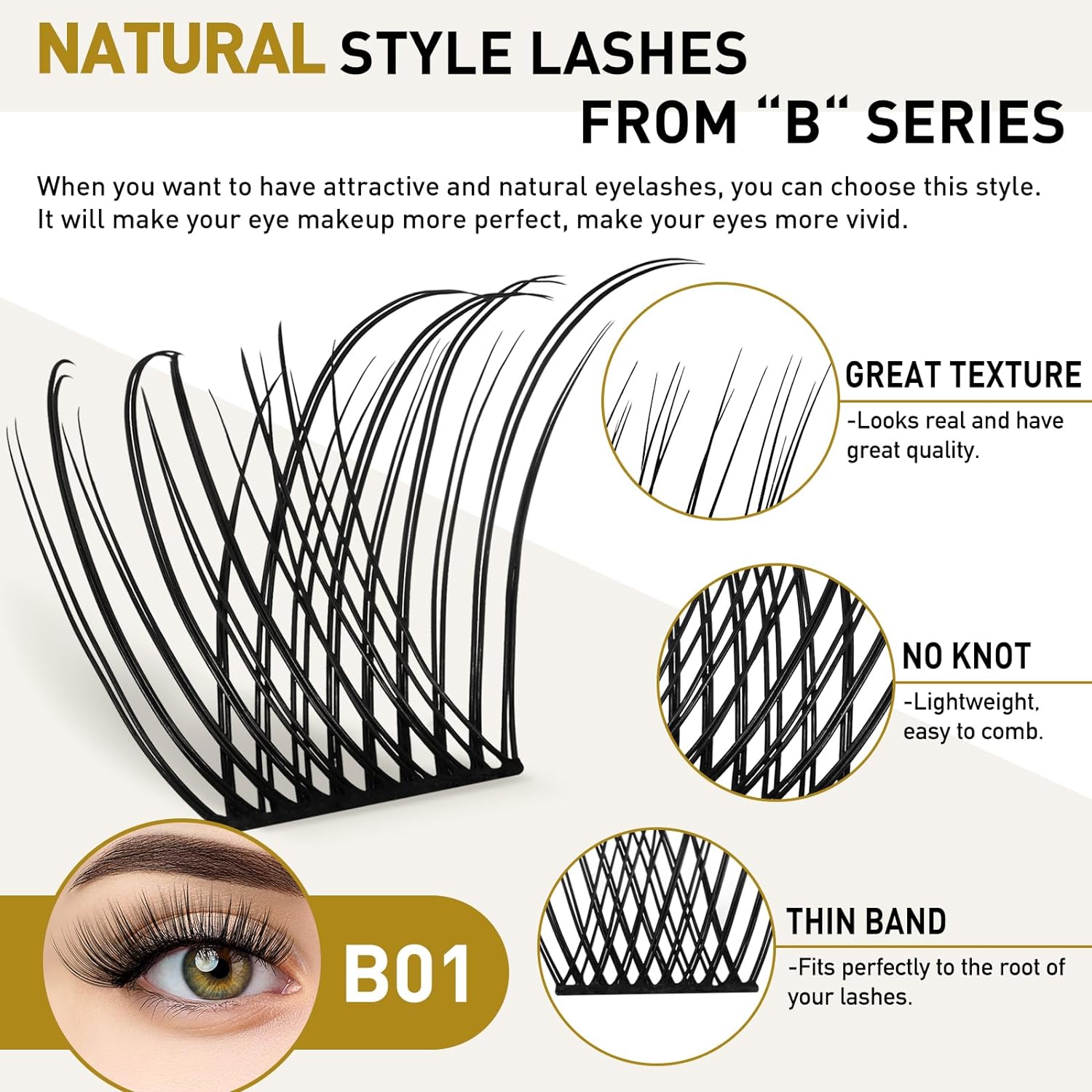 DIY Lash Extension Kit Individual Eyelash Extension Kit B&Q D Curl Cluster Lashes Individual Eyelashes with Lash Bond and Seal, Lash Applicator Tool DIY Lash Extensions at Home (Kit,40D-0.07D-8-18mix)