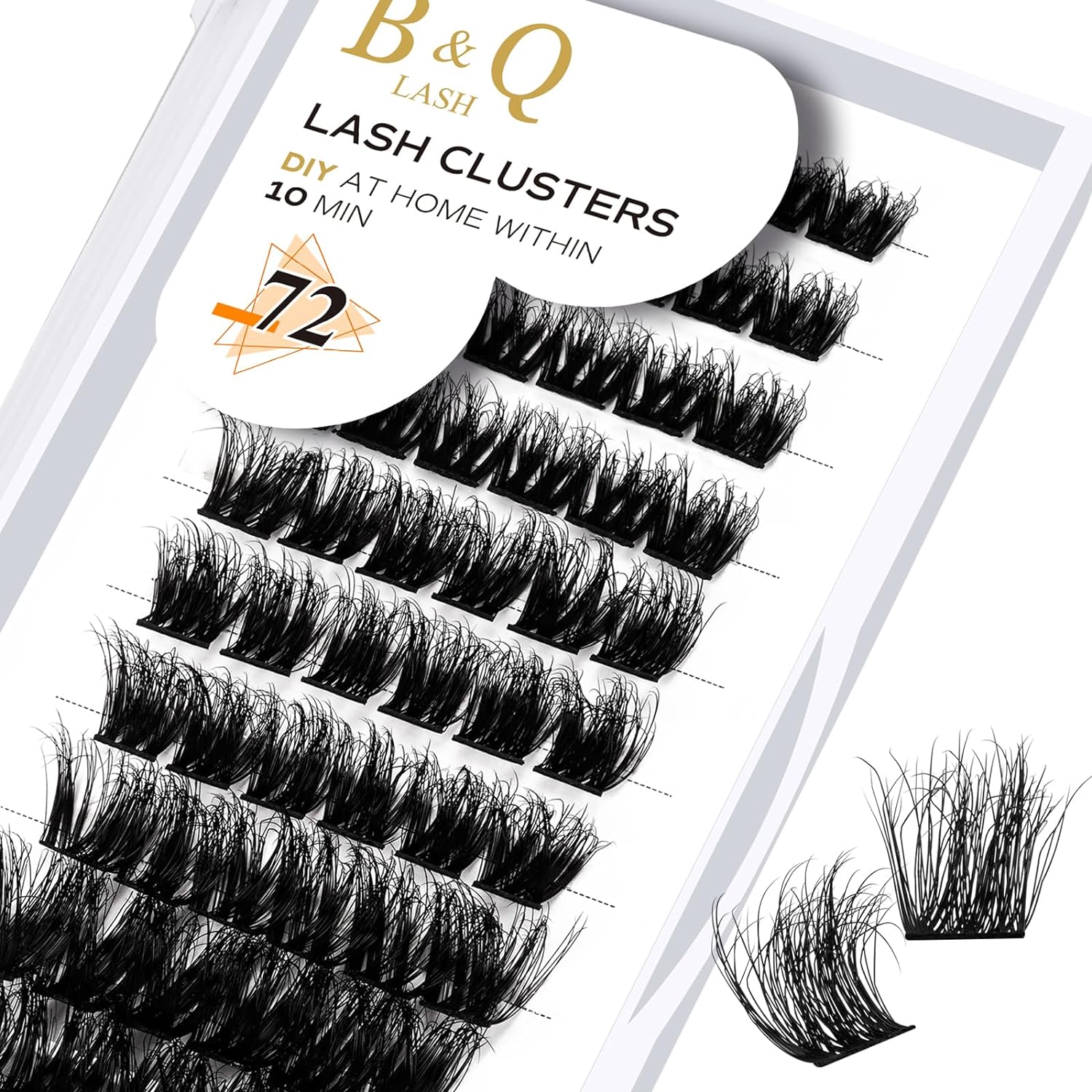 DIY Lash Extension Kit Individual Eyelash Extension Kit B&Q D Curl Cluster Lashes Individual Eyelashes with Lash Bond and Seal, Lash Applicator Tool DIY Lash Extensions at Home (Kit,40D-0.07D-8-18mix)