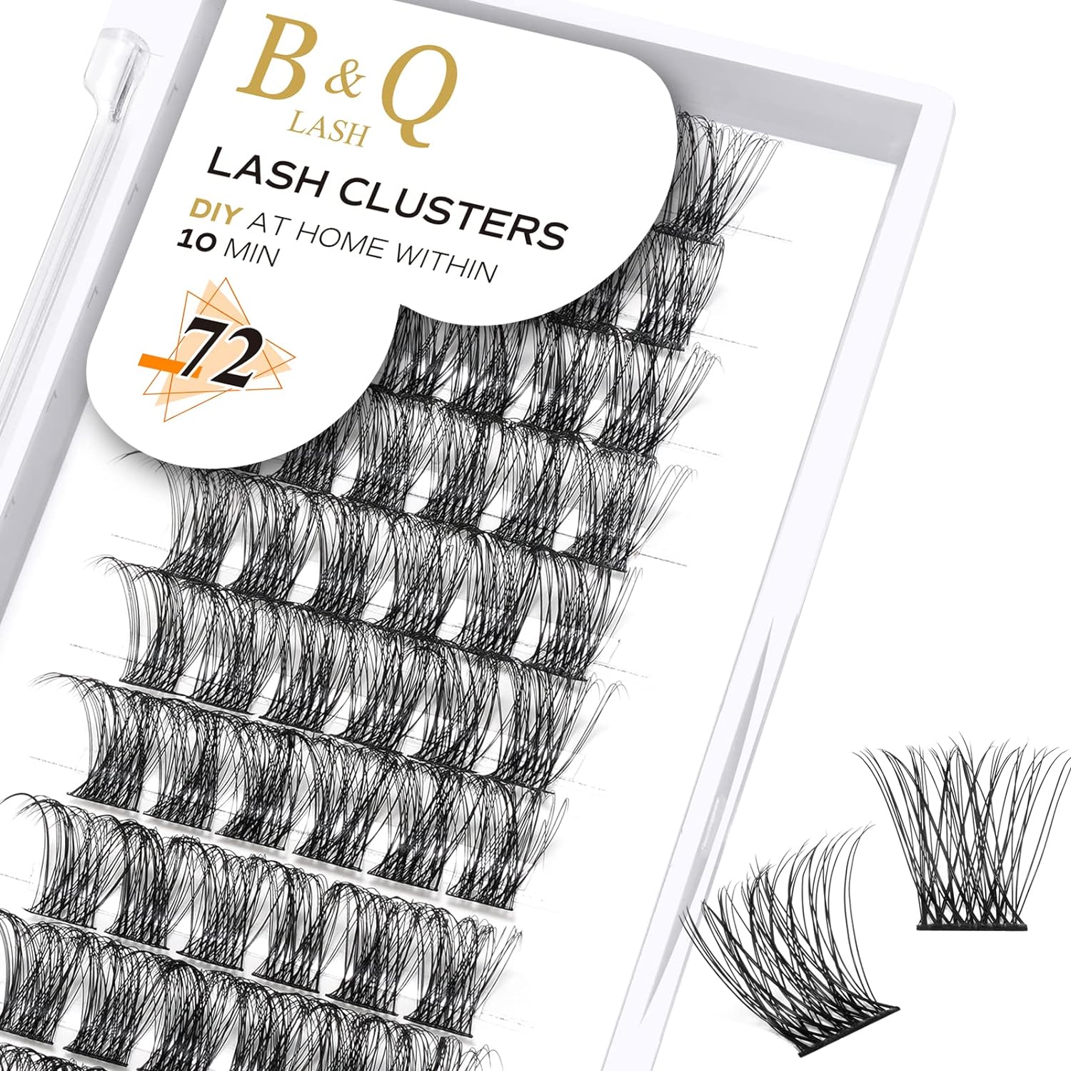 DIY Lash Extension Kit Individual Eyelash Extension Kit B&Q D Curl Cluster Lashes Individual Eyelashes with Lash Bond and Seal, Lash Applicator Tool DIY Lash Extensions at Home (Kit,40D-0.07D-8-18mix)