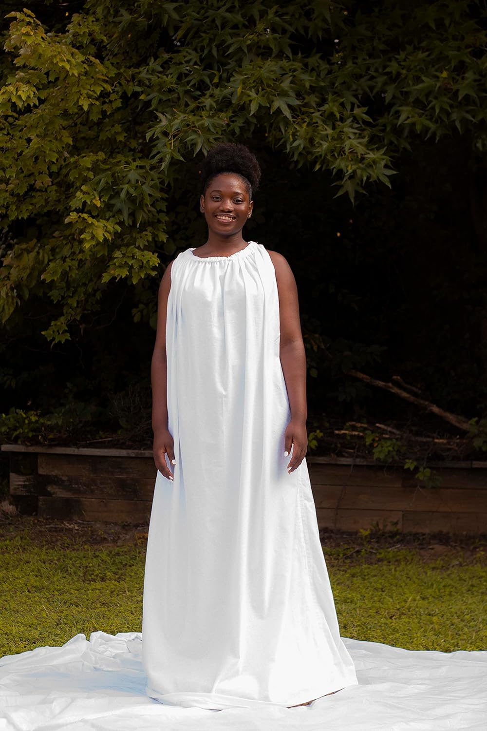 VSteam Gown | Womb Wellness | Yoni Steam Gown | 100% Cotton Relaxing V Steam Gown |White Maxi Dress | Self-Care Gown| Sauna Dress | Towel Gown | Hydrotherapy Gown |Yoni Steam Gown |Towel Dress