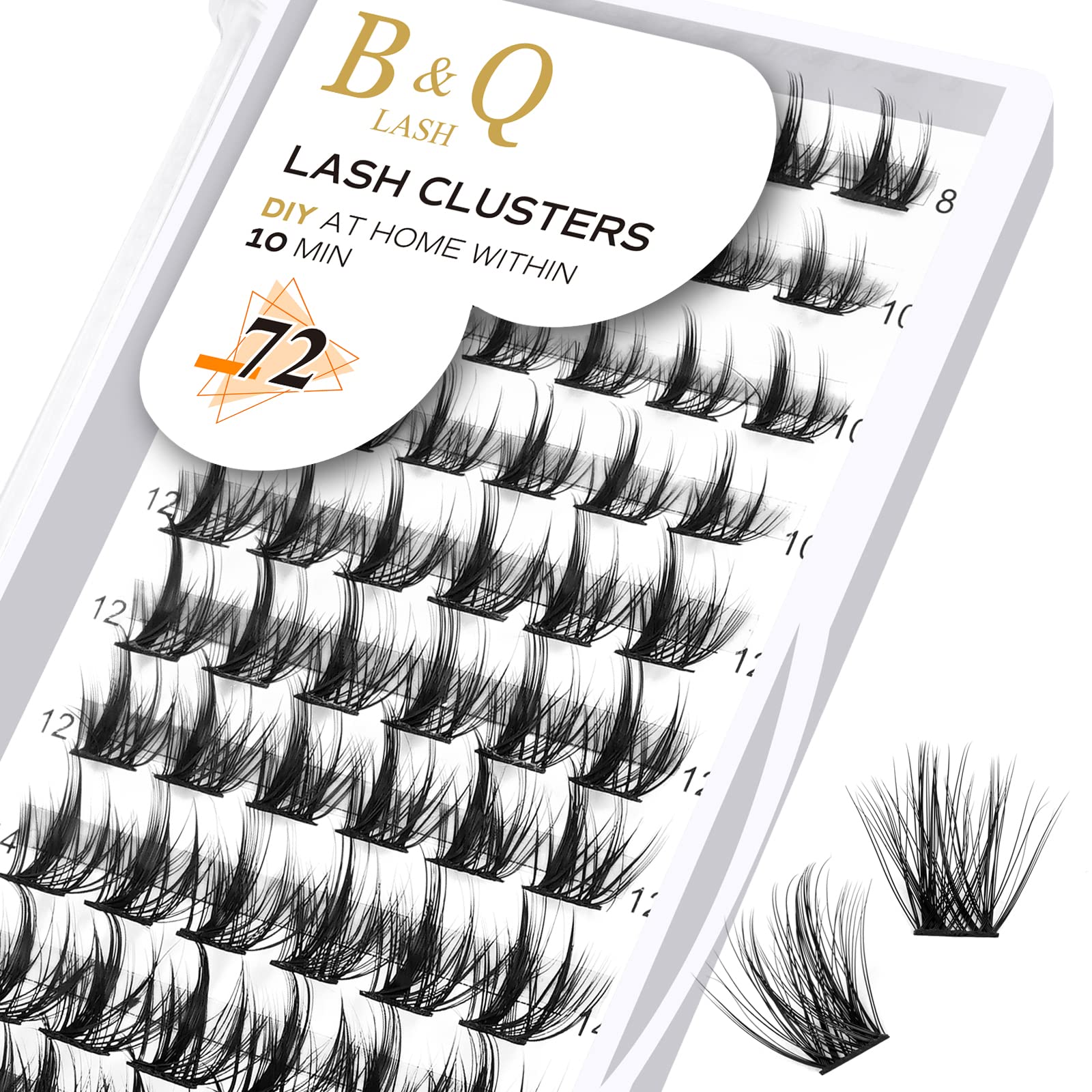 DIY Lash Extension Kit Individual Eyelash Extension Kit B&Q D Curl Cluster Lashes Individual Eyelashes with Lash Bond and Seal, Lash Applicator Tool DIY Lash Extensions at Home (Kit,40D-0.07D-8-18mix)