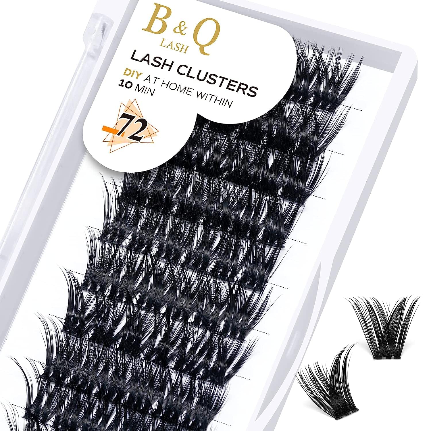 DIY Lash Extension Kit Individual Eyelash Extension Kit B&Q D Curl Cluster Lashes Individual Eyelashes with Lash Bond and Seal, Lash Applicator Tool DIY Lash Extensions at Home (Kit,40D-0.07D-8-18mix)