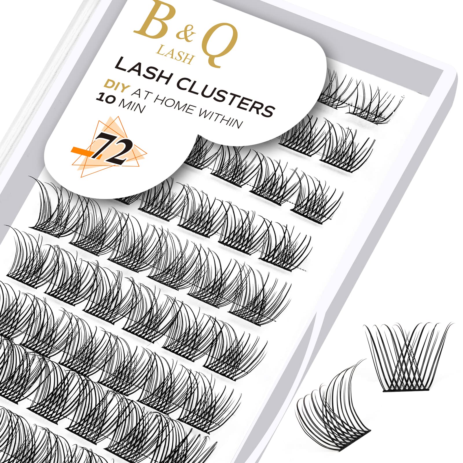 DIY Lash Extension Kit Individual Eyelash Extension Kit B&Q D Curl Cluster Lashes Individual Eyelashes with Lash Bond and Seal, Lash Applicator Tool DIY Lash Extensions at Home (Kit,40D-0.07D-8-18mix)