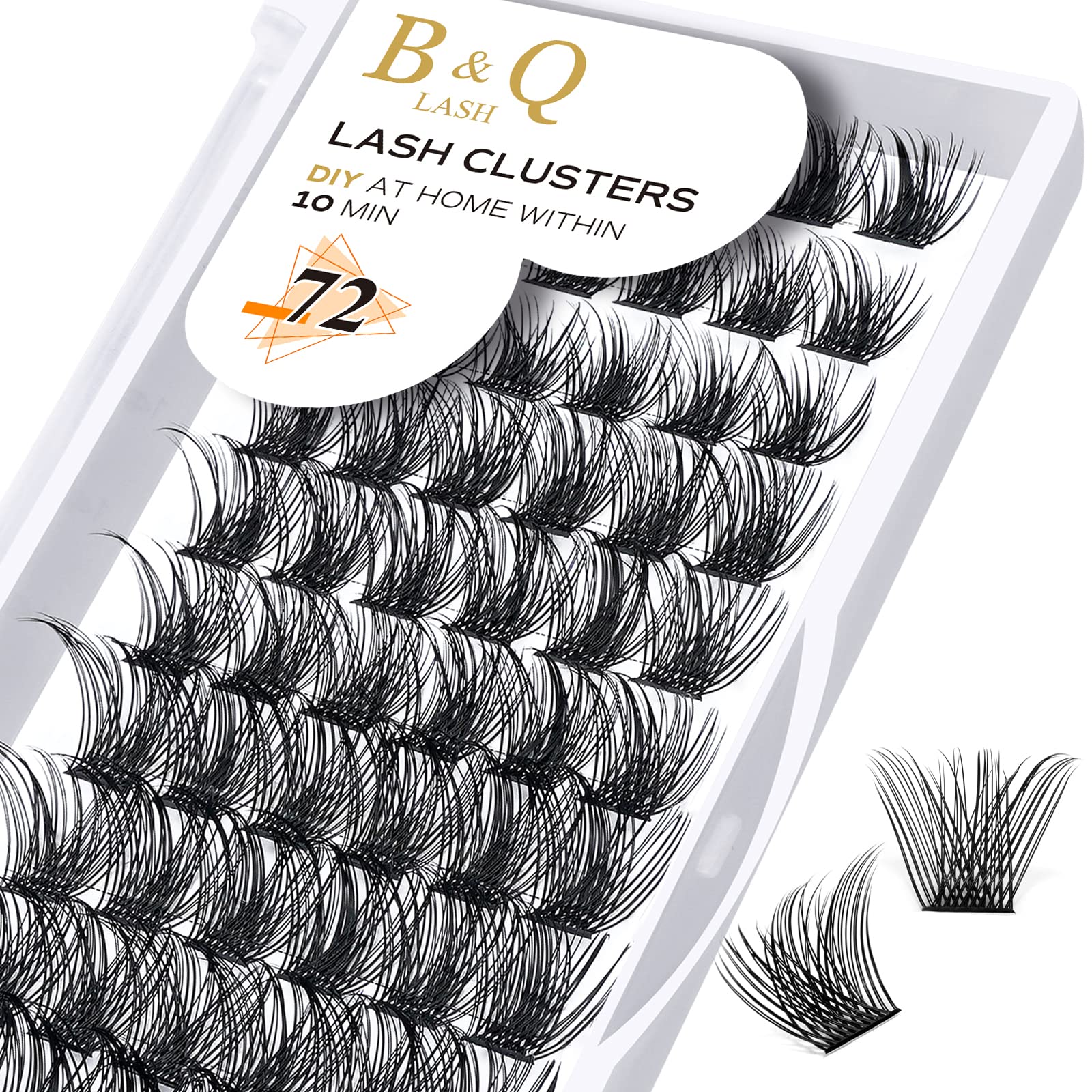 DIY Lash Extension Kit Individual Eyelash Extension Kit B&Q D Curl Cluster Lashes Individual Eyelashes with Lash Bond and Seal, Lash Applicator Tool DIY Lash Extensions at Home (Kit,40D-0.07D-8-18mix)