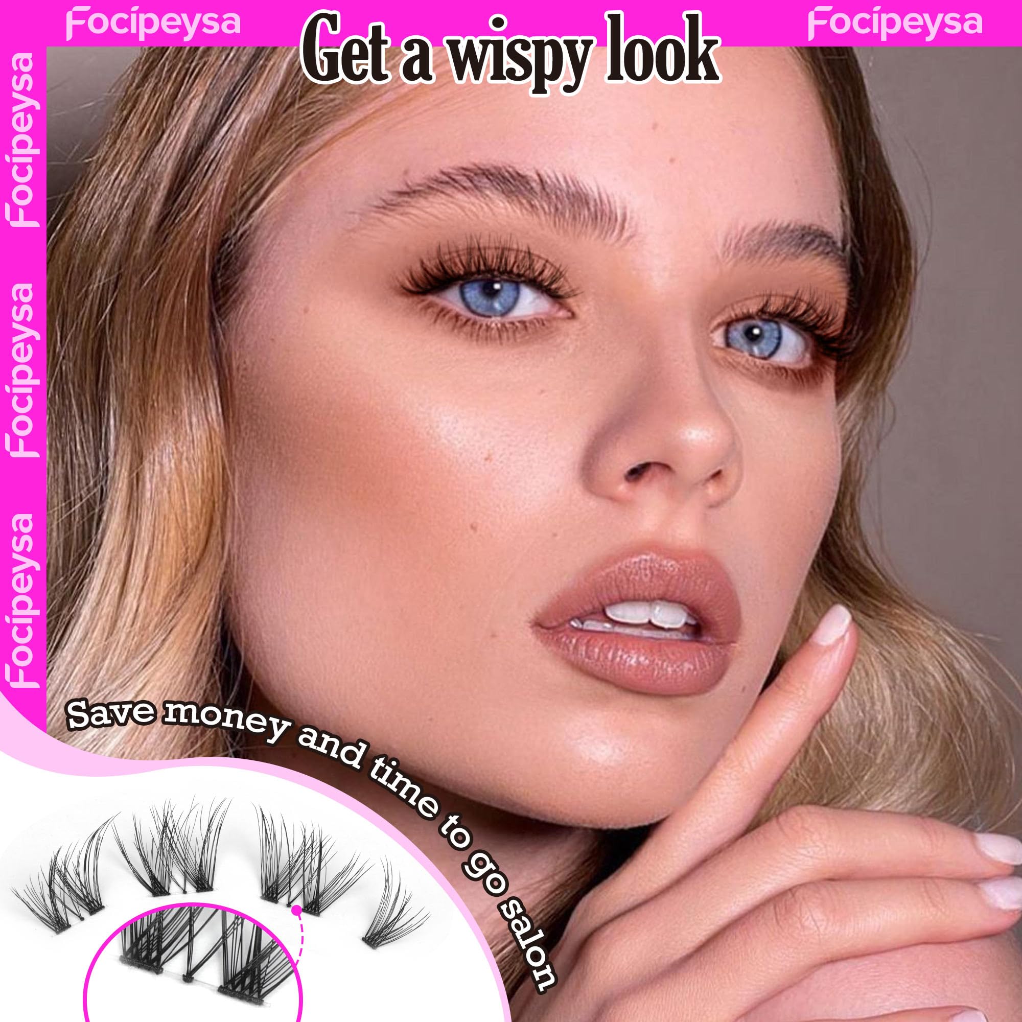 DIY Eyelash Extension Kit Volume Fluffy Lash Clusters Kit 10-18mm Thick Lash Extensions 90D Individual Eyelashes Extensions Kit with Lash Bond, Lash Remover, Lash Applicator (90D-D Curl-200Pcs)