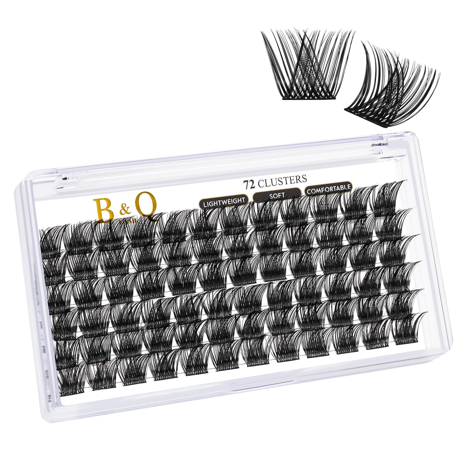 DIY Lash Extension Kit Individual Eyelash Extension Kit B&Q D Curl Cluster Lashes Individual Eyelashes with Lash Bond and Seal, Lash Applicator Tool DIY Lash Extensions at Home (Kit,40D-0.07D-8-18mix)