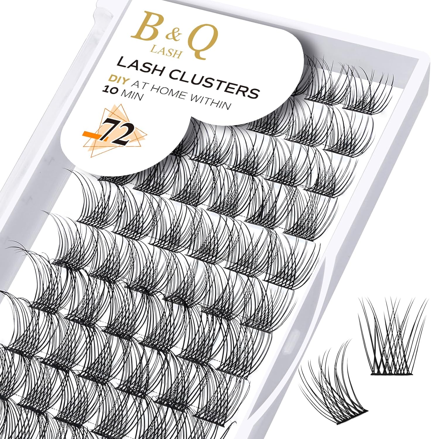 DIY Lash Extension Kit Individual Eyelash Extension Kit B&Q D Curl Cluster Lashes Individual Eyelashes with Lash Bond and Seal, Lash Applicator Tool DIY Lash Extensions at Home (Kit,40D-0.07D-8-18mix)