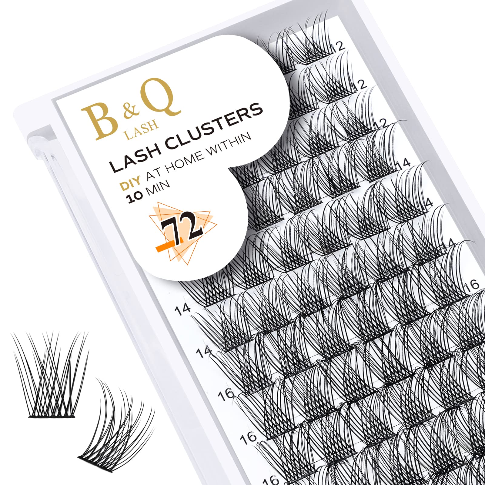 DIY Lash Extension Kit Individual Eyelash Extension Kit B&Q D Curl Cluster Lashes Individual Eyelashes with Lash Bond and Seal, Lash Applicator Tool DIY Lash Extensions at Home (Kit,40D-0.07D-8-18mix)