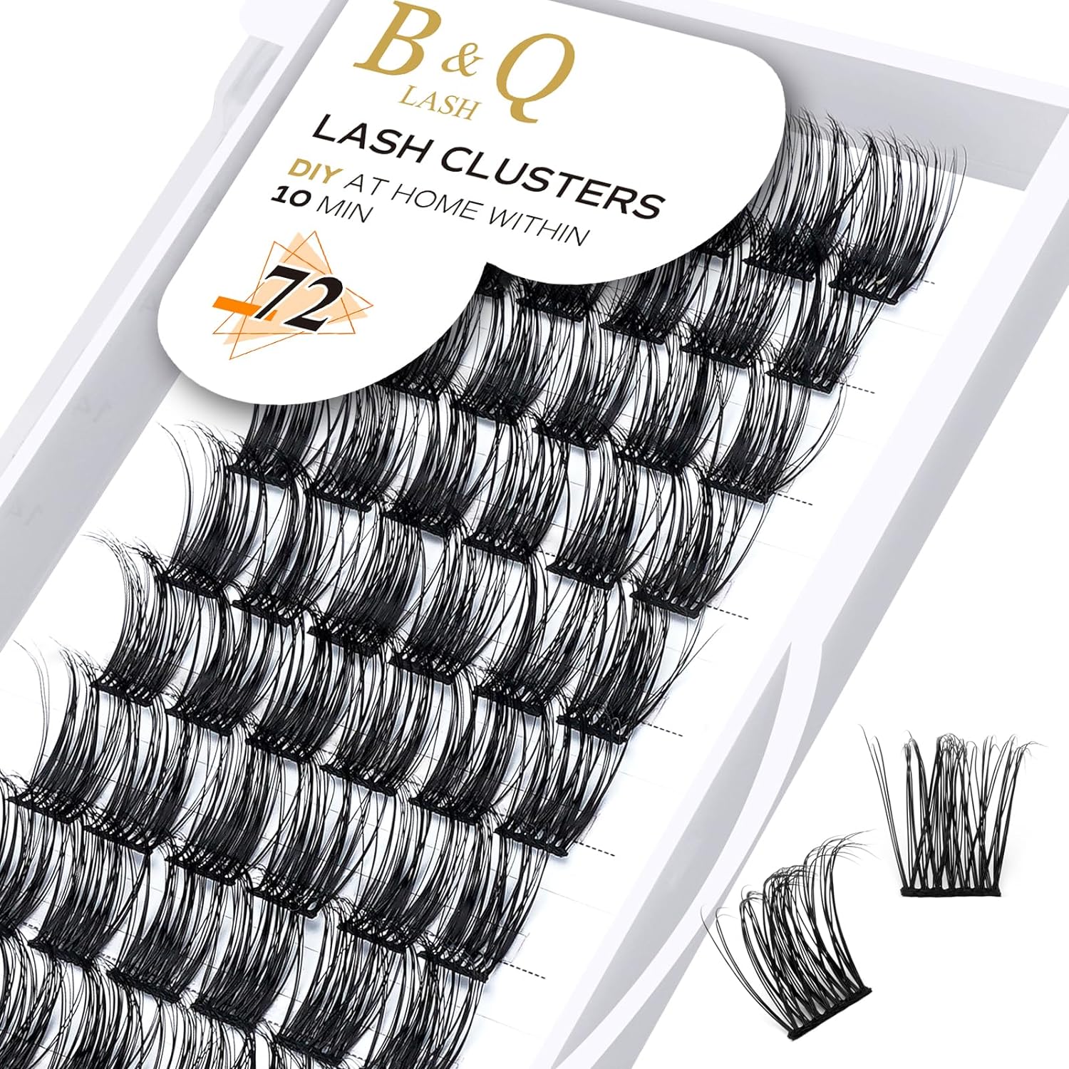 DIY Lash Extension Kit Individual Eyelash Extension Kit B&Q D Curl Cluster Lashes Individual Eyelashes with Lash Bond and Seal, Lash Applicator Tool DIY Lash Extensions at Home (Kit,40D-0.07D-8-18mix)