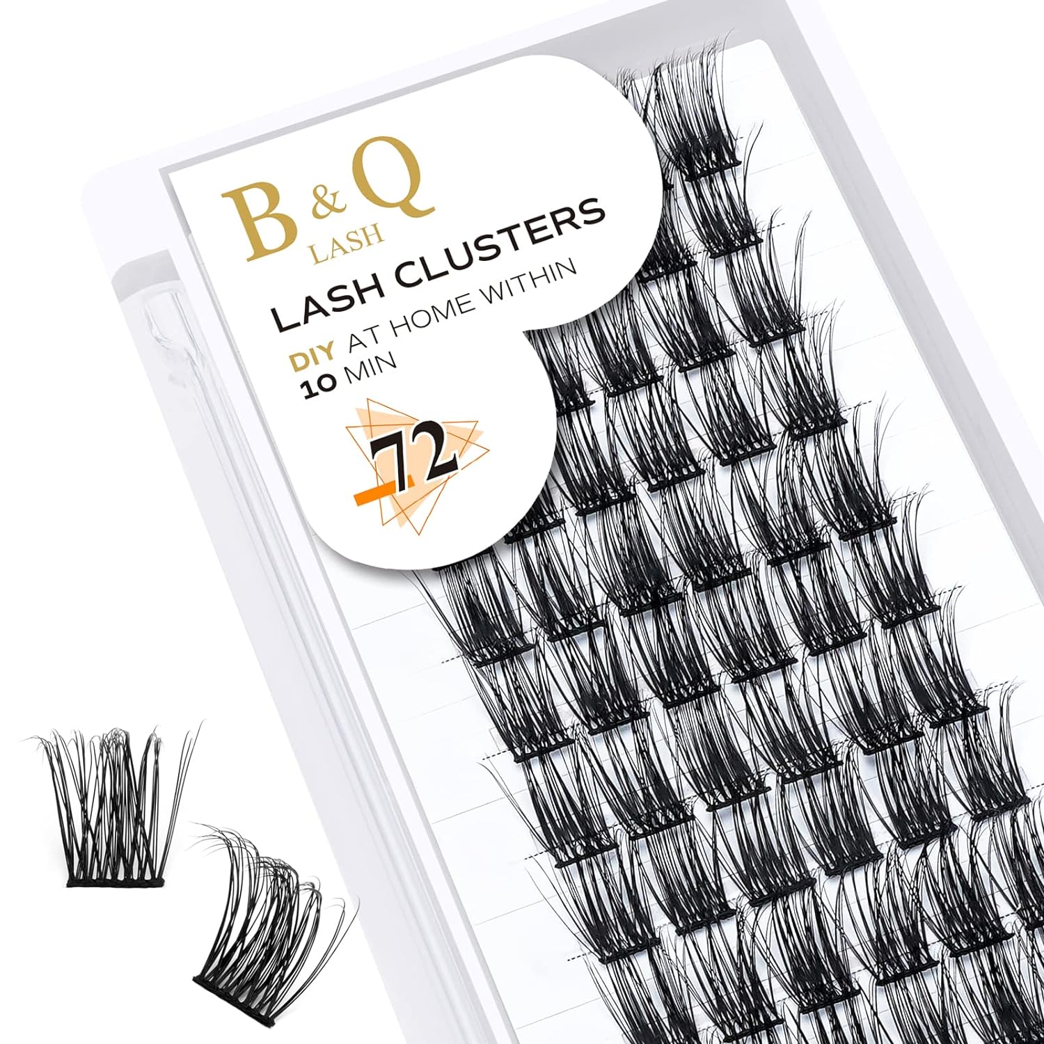 DIY Lash Extension Kit Individual Eyelash Extension Kit B&Q D Curl Cluster Lashes Individual Eyelashes with Lash Bond and Seal, Lash Applicator Tool DIY Lash Extensions at Home (Kit,40D-0.07D-8-18mix)