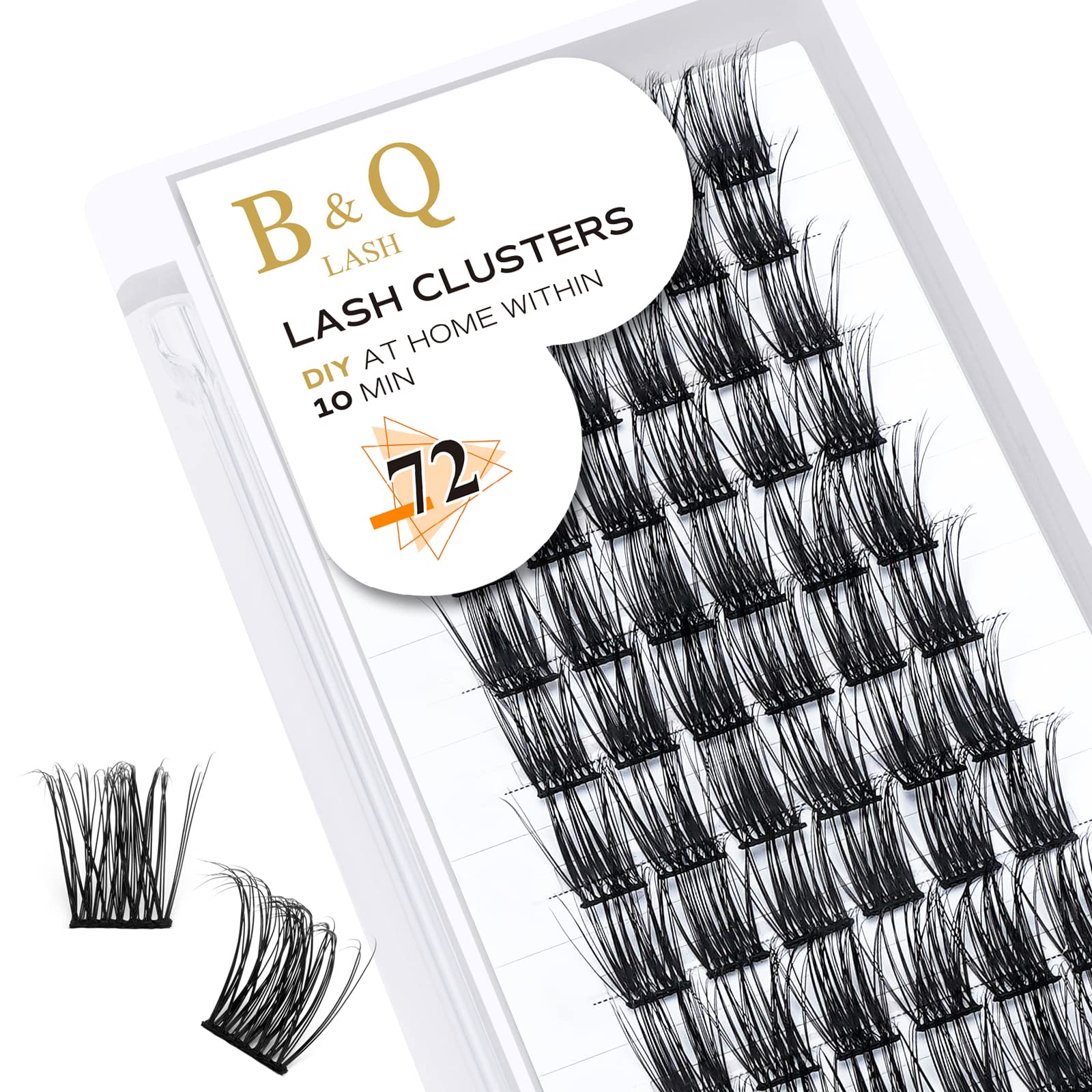 DIY Lash Extension Kit Individual Eyelash Extension Kit B&Q D Curl Cluster Lashes Individual Eyelashes with Lash Bond and Seal, Lash Applicator Tool DIY Lash Extensions at Home (Kit,40D-0.07D-8-18mix)