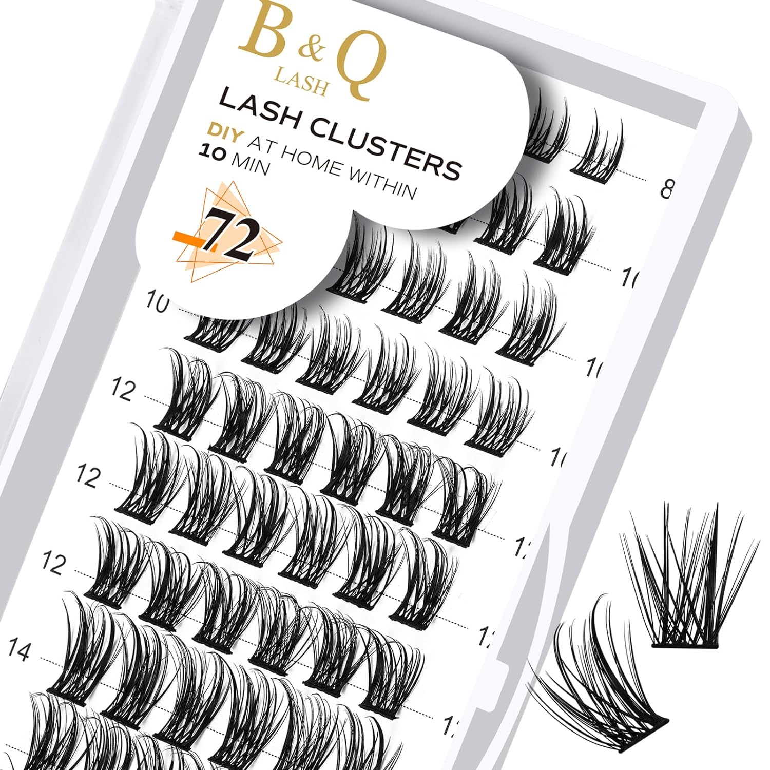 DIY Lash Extension Kit Individual Eyelash Extension Kit B&Q D Curl Cluster Lashes Individual Eyelashes with Lash Bond and Seal, Lash Applicator Tool DIY Lash Extensions at Home (Kit,40D-0.07D-8-18mix)