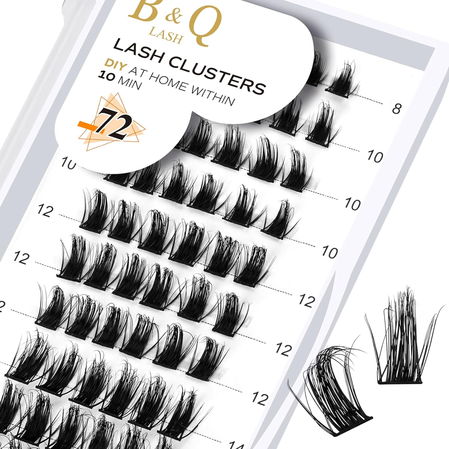 DIY Lash Extension Kit Individual Eyelash Extension Kit B&Q D Curl Cluster Lashes Individual Eyelashes with Lash Bond and Seal, Lash Applicator Tool DIY Lash Extensions at Home (Kit,40D-0.07D-8-18mix)