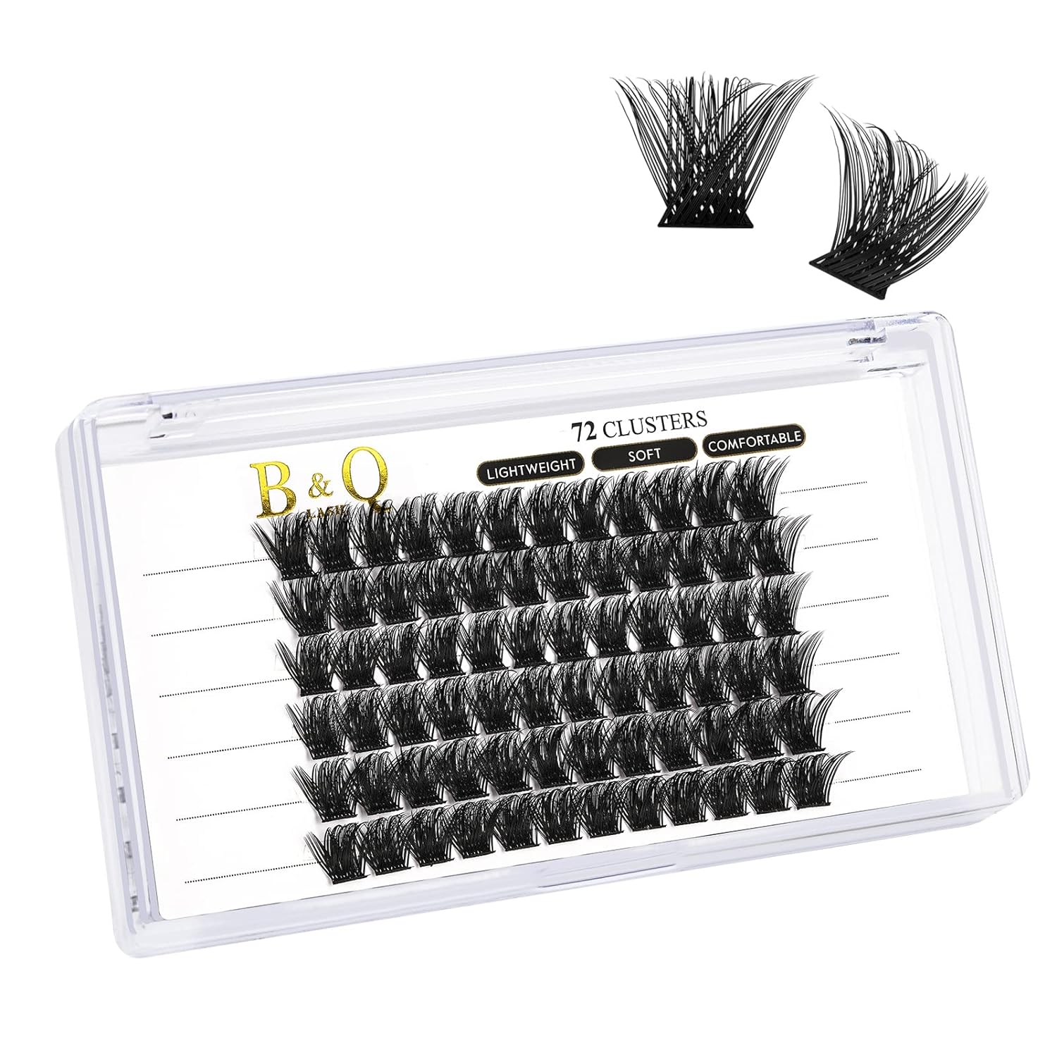 DIY Lash Extension Kit Individual Eyelash Extension Kit B&Q D Curl Cluster Lashes Individual Eyelashes with Lash Bond and Seal, Lash Applicator Tool DIY Lash Extensions at Home (Kit,40D-0.07D-8-18mix)