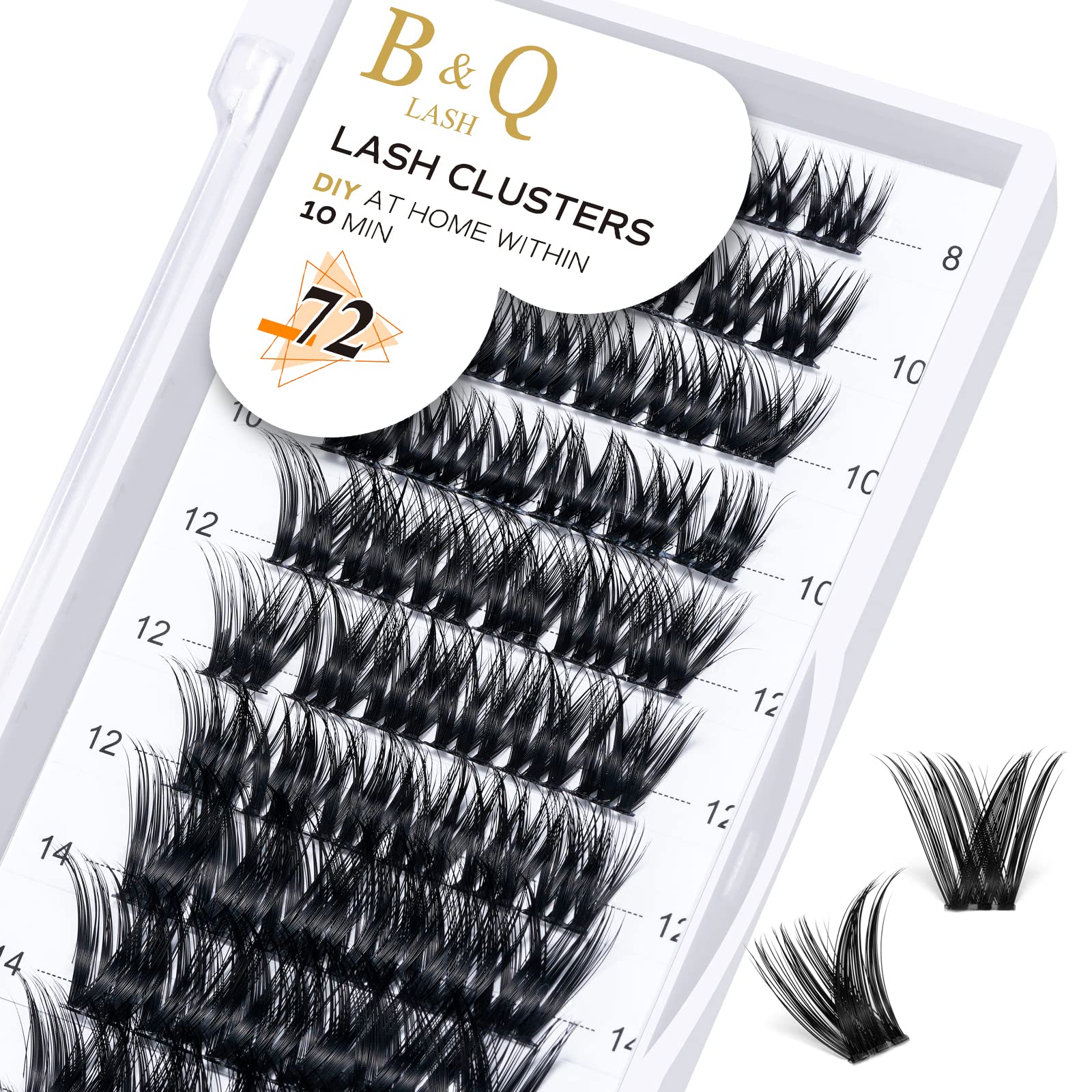 DIY Lash Extension Kit Individual Eyelash Extension Kit B&Q D Curl Cluster Lashes Individual Eyelashes with Lash Bond and Seal, Lash Applicator Tool DIY Lash Extensions at Home (Kit,40D-0.07D-8-18mix)