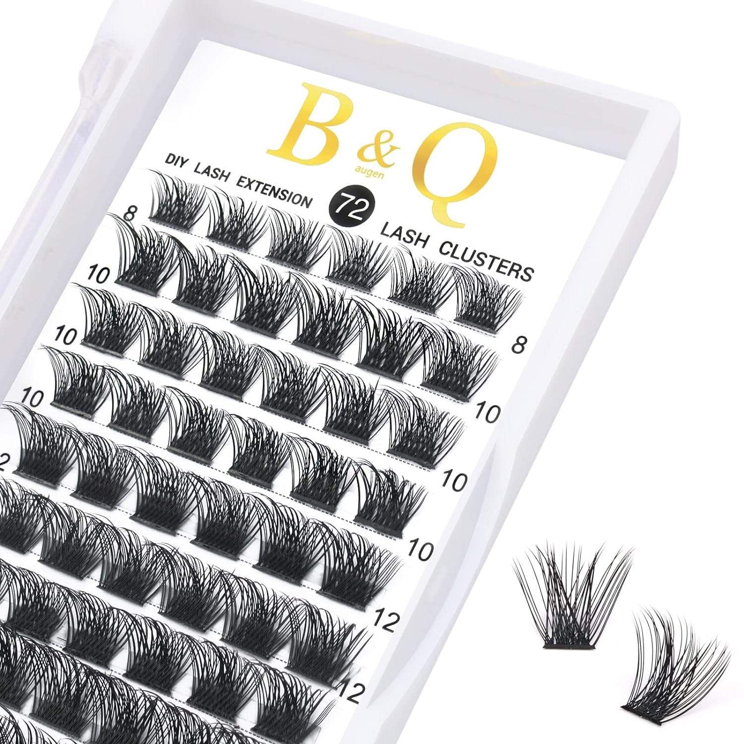 DIY Lash Extension Kit Individual Eyelash Extension Kit B&Q D Curl Cluster Lashes Individual Eyelashes with Lash Bond and Seal, Lash Applicator Tool DIY Lash Extensions at Home (Kit,40D-0.07D-8-18mix)