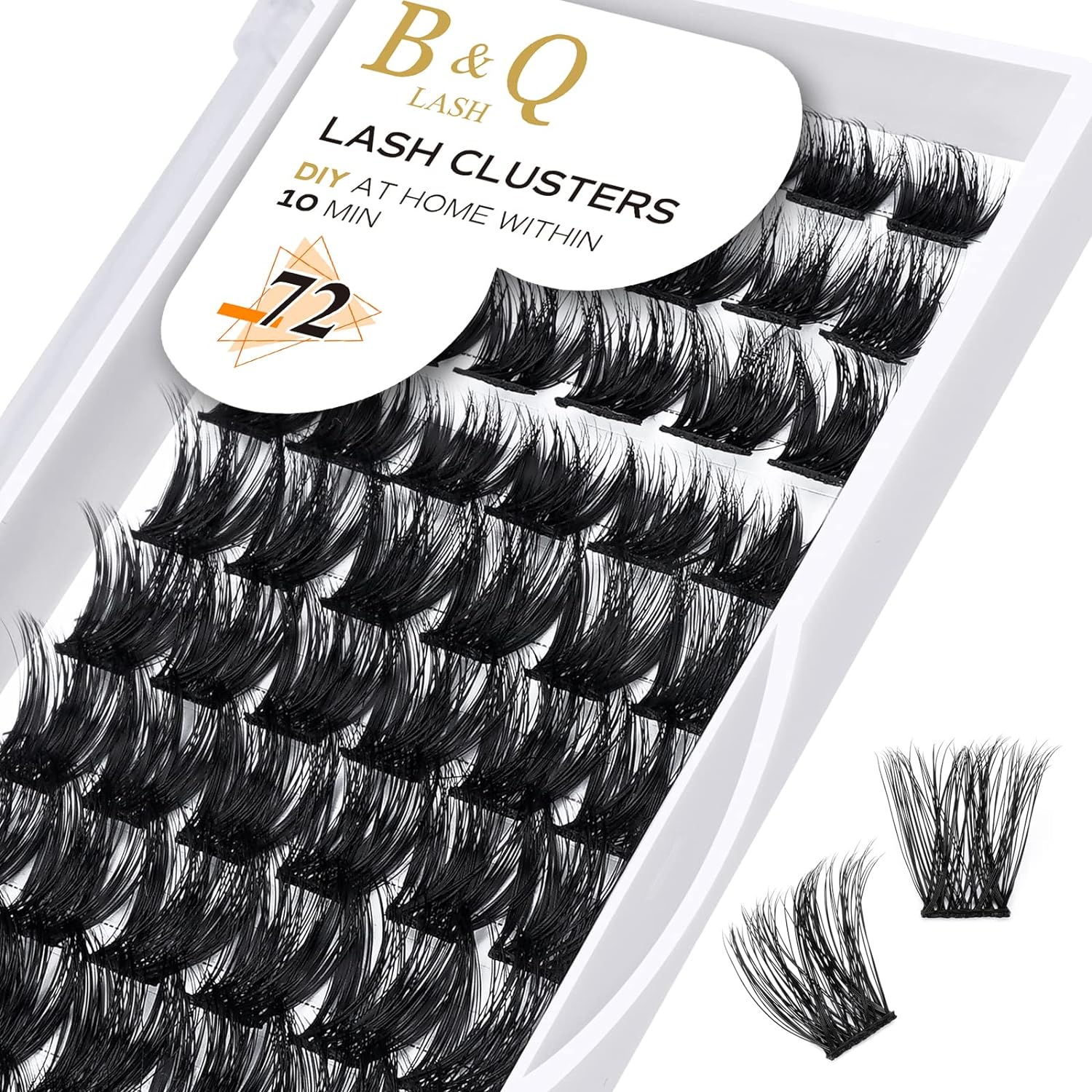 DIY Lash Extension Kit Individual Eyelash Extension Kit B&Q D Curl Cluster Lashes Individual Eyelashes with Lash Bond and Seal, Lash Applicator Tool DIY Lash Extensions at Home (Kit,40D-0.07D-8-18mix)