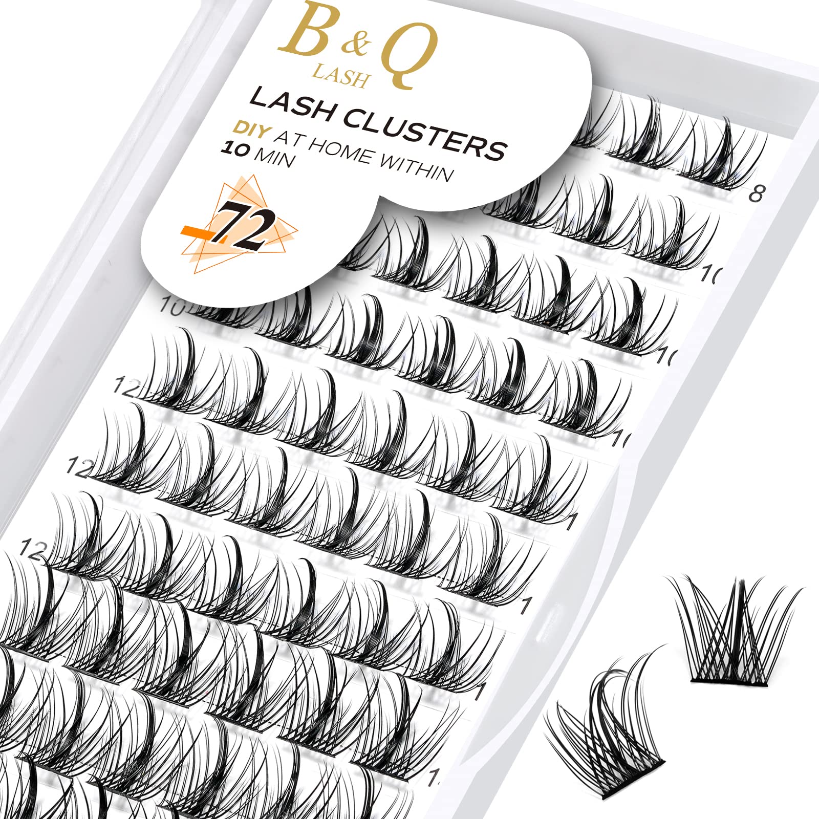 DIY Lash Extension Kit Individual Eyelash Extension Kit B&Q D Curl Cluster Lashes Individual Eyelashes with Lash Bond and Seal, Lash Applicator Tool DIY Lash Extensions at Home (Kit,40D-0.07D-8-18mix)