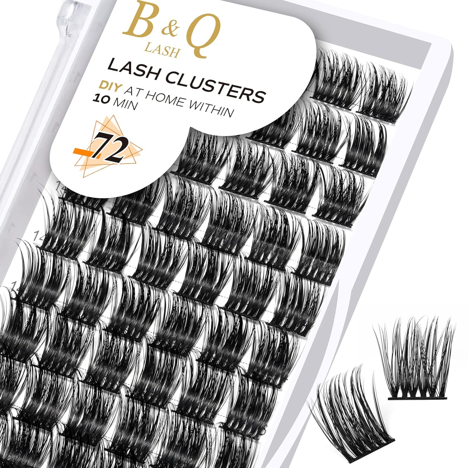 DIY Lash Extension Kit Individual Eyelash Extension Kit B&Q D Curl Cluster Lashes Individual Eyelashes with Lash Bond and Seal, Lash Applicator Tool DIY Lash Extensions at Home (Kit,40D-0.07D-8-18mix)