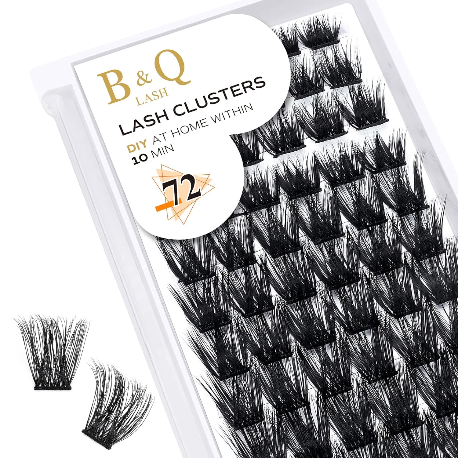 DIY Lash Extension Kit Individual Eyelash Extension Kit B&Q D Curl Cluster Lashes Individual Eyelashes with Lash Bond and Seal, Lash Applicator Tool DIY Lash Extensions at Home (Kit,40D-0.07D-8-18mix)