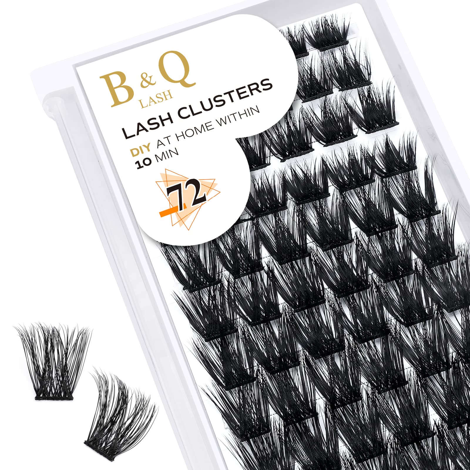 DIY Lash Extension Kit Individual Eyelash Extension Kit B&Q D Curl Cluster Lashes Individual Eyelashes with Lash Bond and Seal, Lash Applicator Tool DIY Lash Extensions at Home (Kit,40D-0.07D-8-18mix)