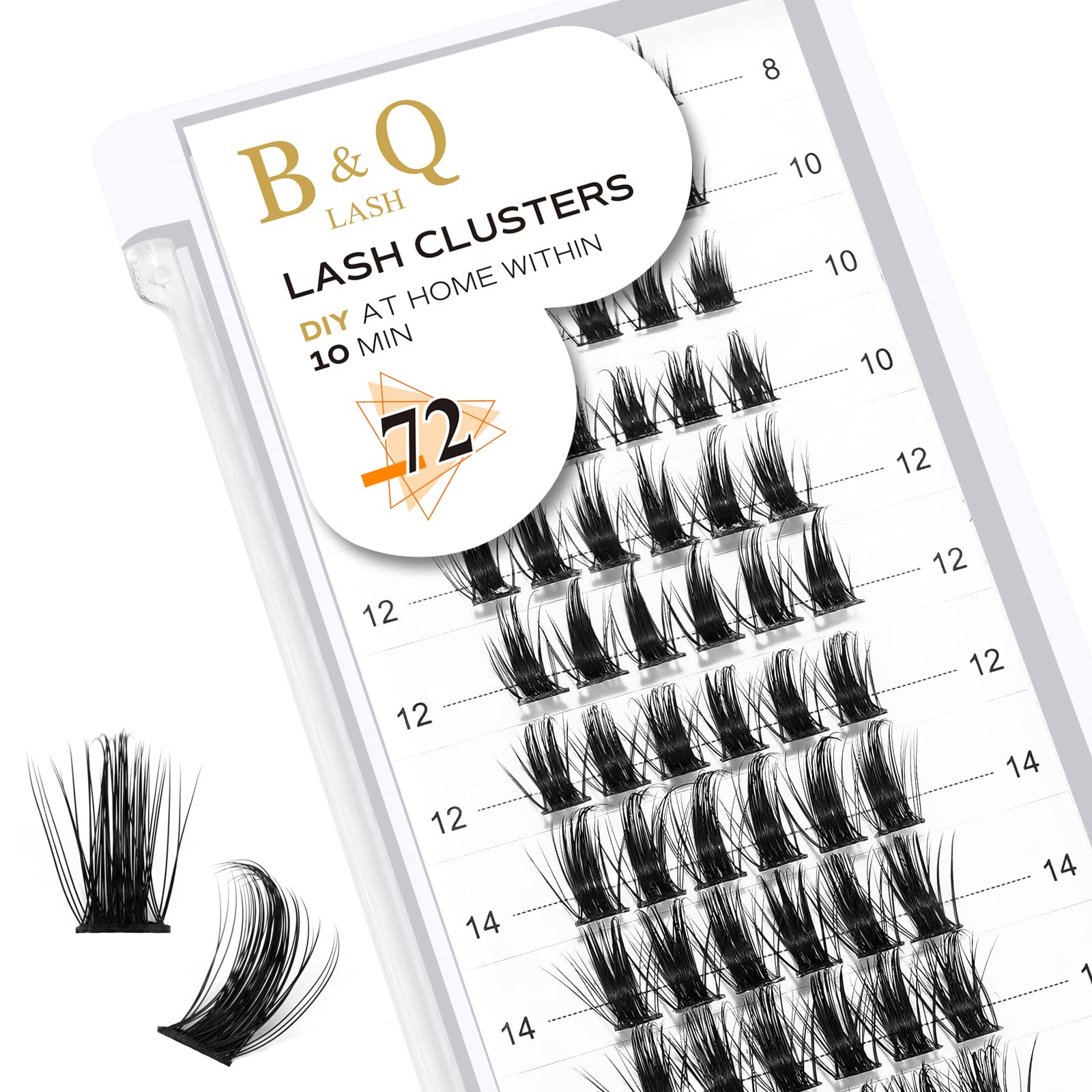 DIY Lash Extension Kit Individual Eyelash Extension Kit B&Q D Curl Cluster Lashes Individual Eyelashes with Lash Bond and Seal, Lash Applicator Tool DIY Lash Extensions at Home (Kit,40D-0.07D-8-18mix)