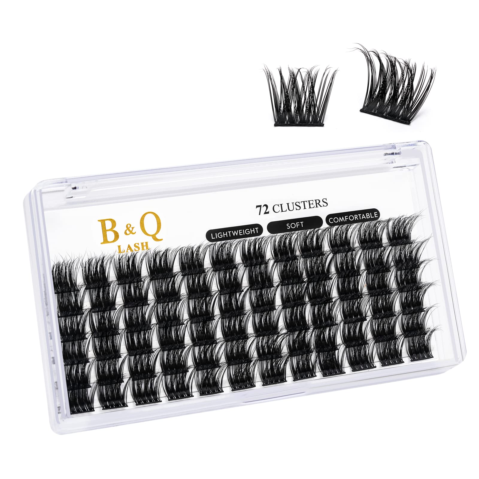 DIY Lash Extension Kit Individual Eyelash Extension Kit B&Q D Curl Cluster Lashes Individual Eyelashes with Lash Bond and Seal, Lash Applicator Tool DIY Lash Extensions at Home (Kit,40D-0.07D-8-18mix)