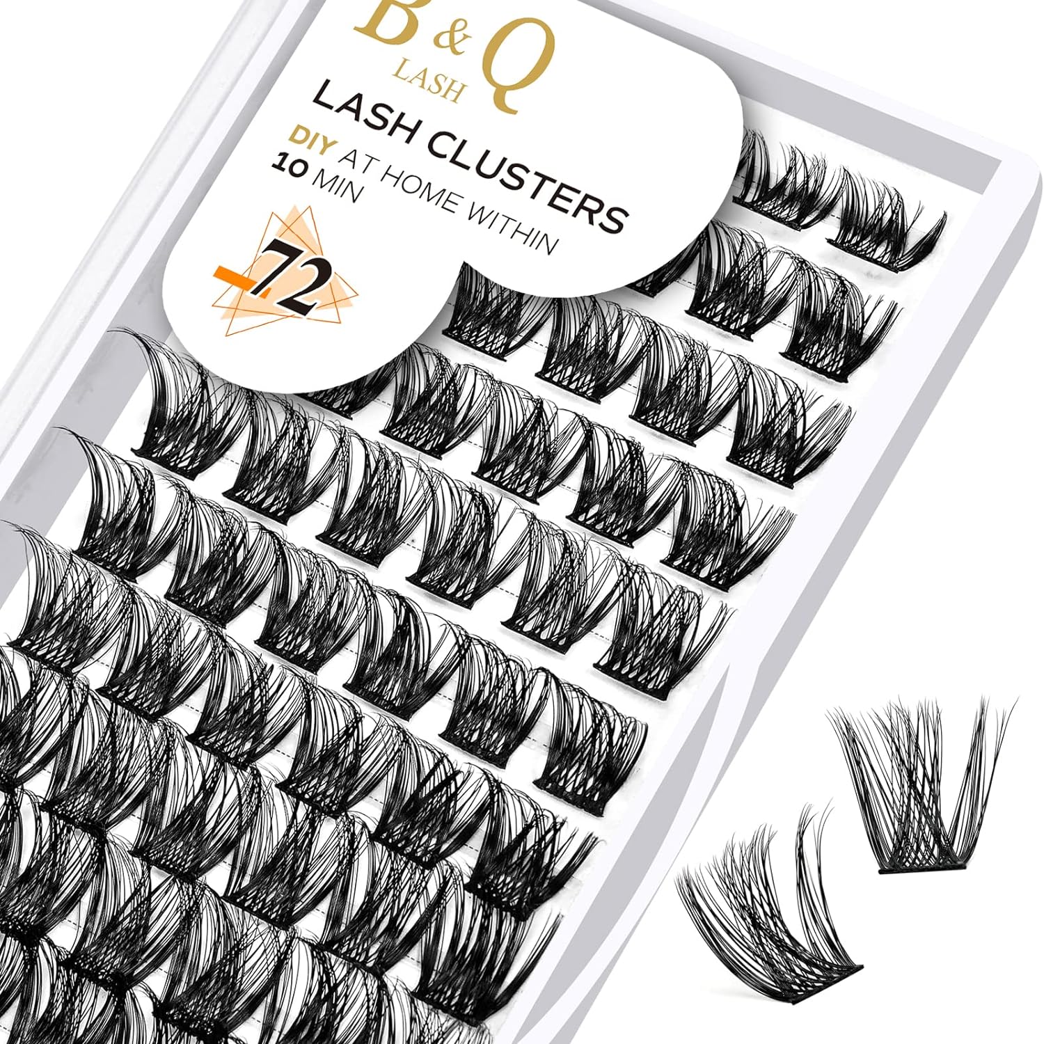 DIY Lash Extension Kit Individual Eyelash Extension Kit B&Q D Curl Cluster Lashes Individual Eyelashes with Lash Bond and Seal, Lash Applicator Tool DIY Lash Extensions at Home (Kit,40D-0.07D-8-18mix)