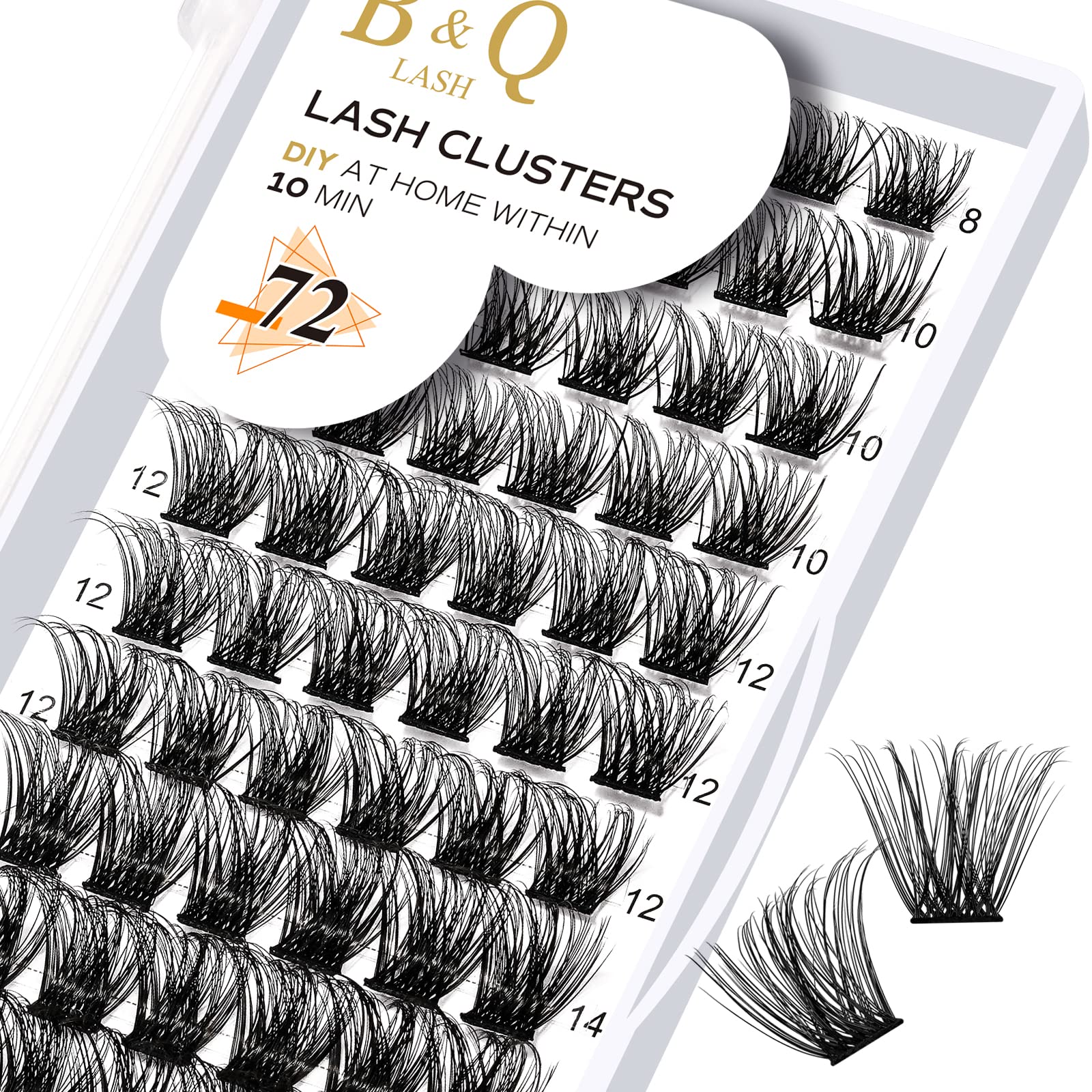 DIY Lash Extension Kit Individual Eyelash Extension Kit B&Q D Curl Cluster Lashes Individual Eyelashes with Lash Bond and Seal, Lash Applicator Tool DIY Lash Extensions at Home (Kit,40D-0.07D-8-18mix)