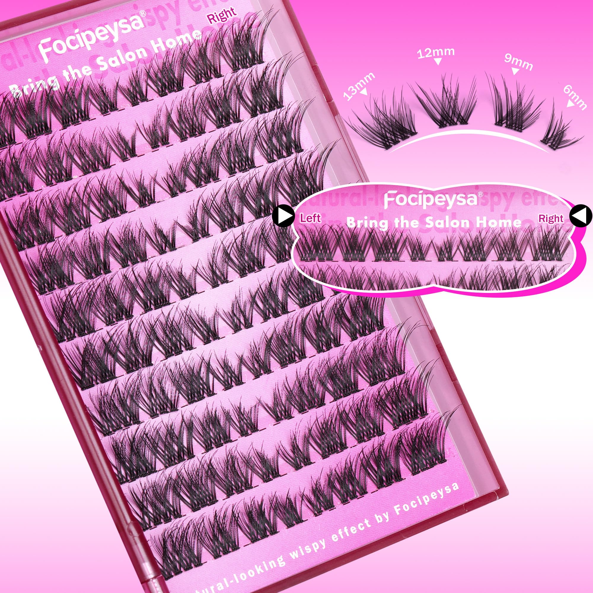 DIY Eyelash Extension Kit Volume Fluffy Lash Clusters Kit 10-18mm Thick Lash Extensions 90D Individual Eyelashes Extensions Kit with Lash Bond, Lash Remover, Lash Applicator (90D-D Curl-200Pcs)