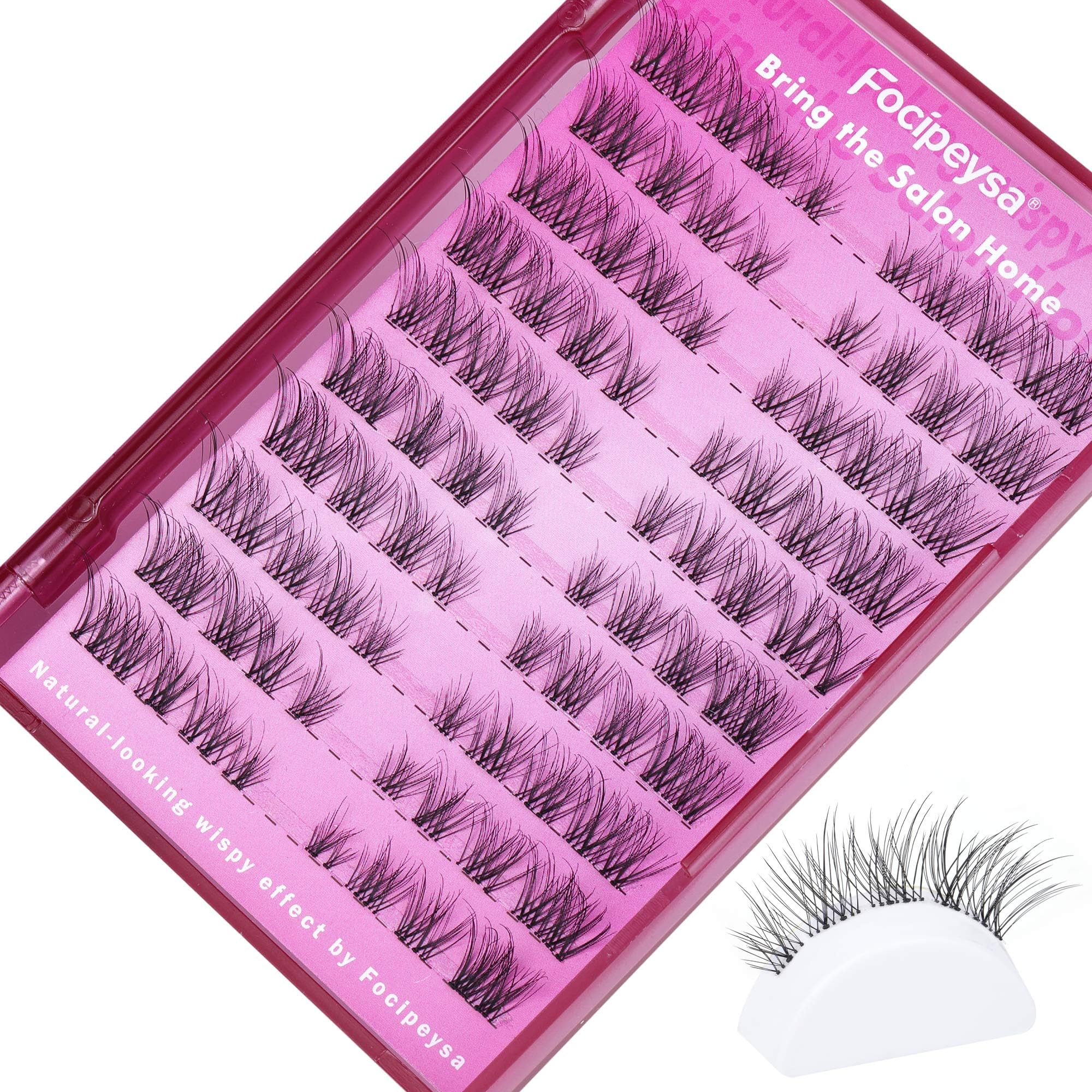 DIY Eyelash Extension Kit Volume Fluffy Lash Clusters Kit 10-18mm Thick Lash Extensions 90D Individual Eyelashes Extensions Kit with Lash Bond, Lash Remover, Lash Applicator (90D-D Curl-200Pcs)