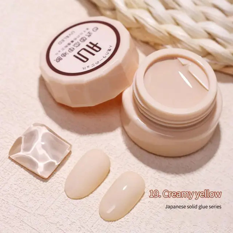 Japanese Solid Nail Polish Gel Nail Shop Special Popular Color Canned Solid Cream Solid Glue Nail Polish Glitter Varnishes TSLM1