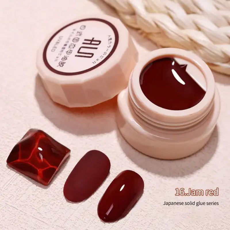 Japanese Solid Nail Polish Gel Nail Shop Special Popular Color Canned Solid Cream Solid Glue Nail Polish Glitter Varnishes TSLM1