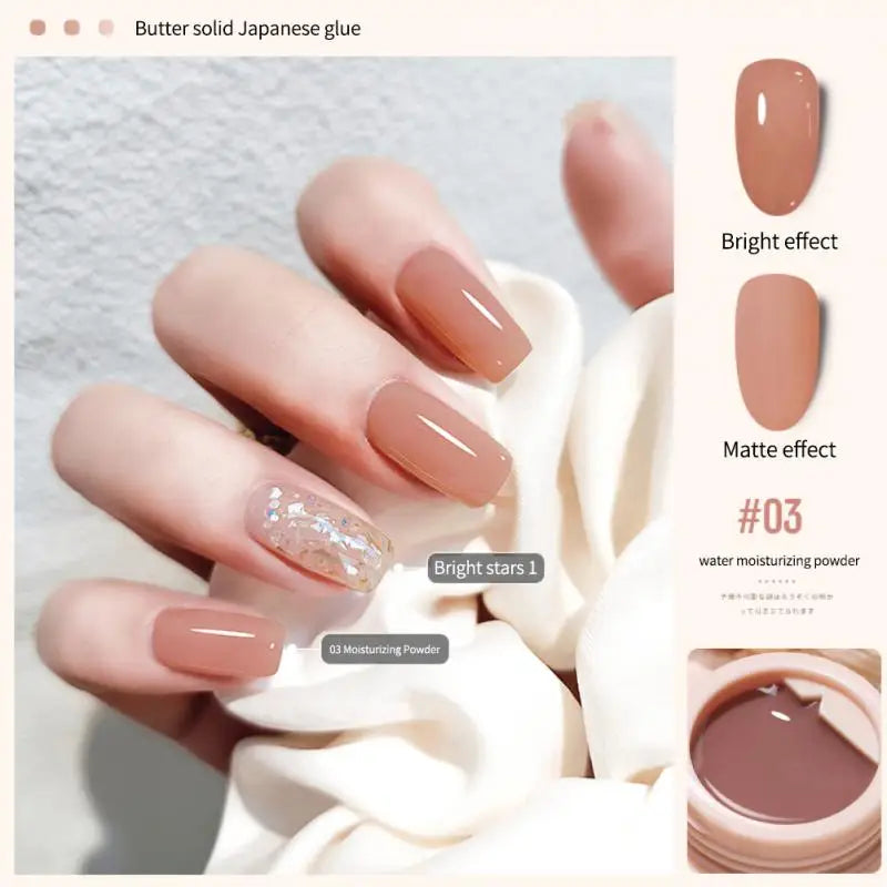 Japanese Solid Nail Polish Gel Nail Shop Special Popular Color Canned Solid Cream Solid Glue Nail Polish Glitter Varnishes TSLM1