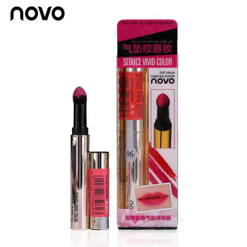 NOVO 12 Colors Lips Makeup Lipstick Lip Gloss Long Lasting Moisture Cosmetic Lipstick Red Lip Matte Lipstick Waterproof