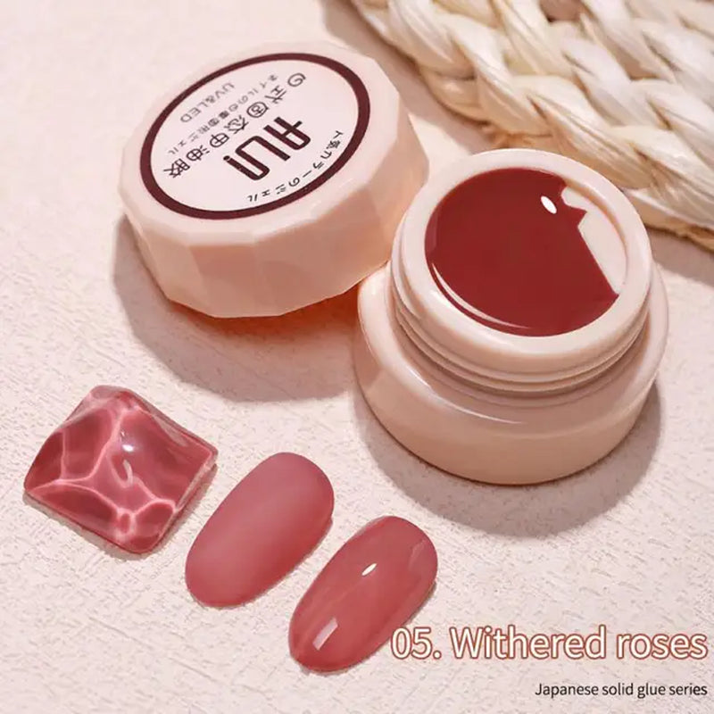 Japanese Solid Nail Polish Gel Nail Shop Special Popular Color Canned Solid Cream Solid Glue Nail Polish Glitter Varnishes TSLM1