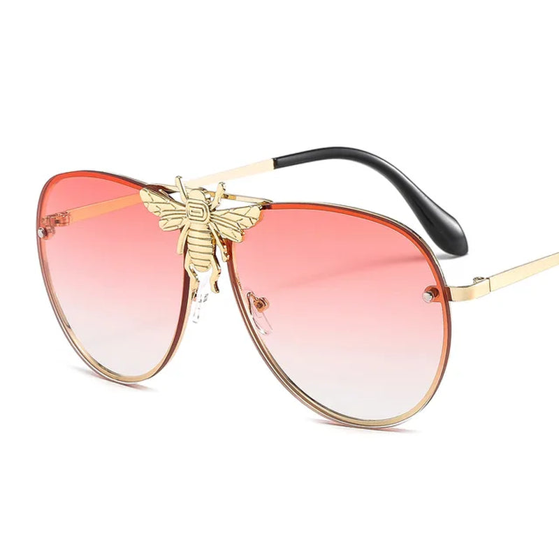 2022 Fashion Modern Oversized Sunglasses for Women Men Luxury Designer Sun Glasses Bee Decoration Trengding Shades UV400